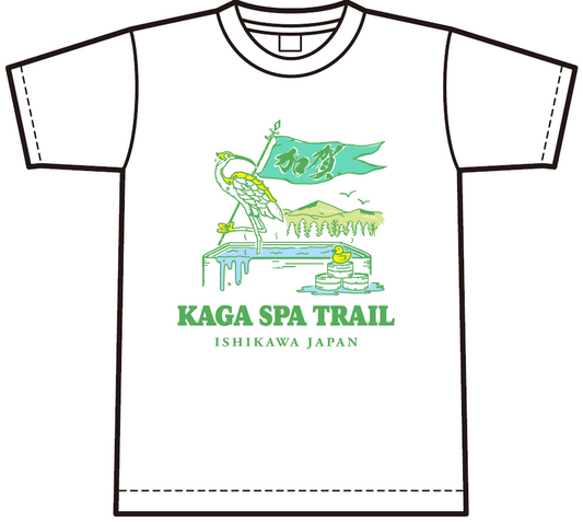加賀スパ x ハンガーノックオリジナル 加賀白鷺 Tシャツ / KAGA SPA x Hunger Knock Original: White Heron Tee