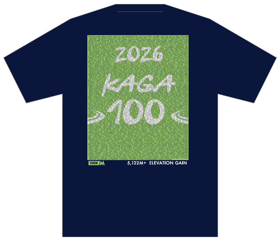 加賀スパ by UTMB 名前Tシャツ 2026 100K / KAGA SPA by UTMB Name Tee 2026 100K